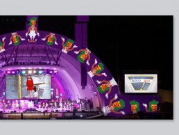 Hollywood Bowl graphics for Willy Wonka & the Chocolate Factory live-to-film presentation
