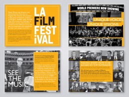 Pitch deck cover for LA FILM FESTIVAL highlighting film composer Danny Elfman's Rabbit and Rogue